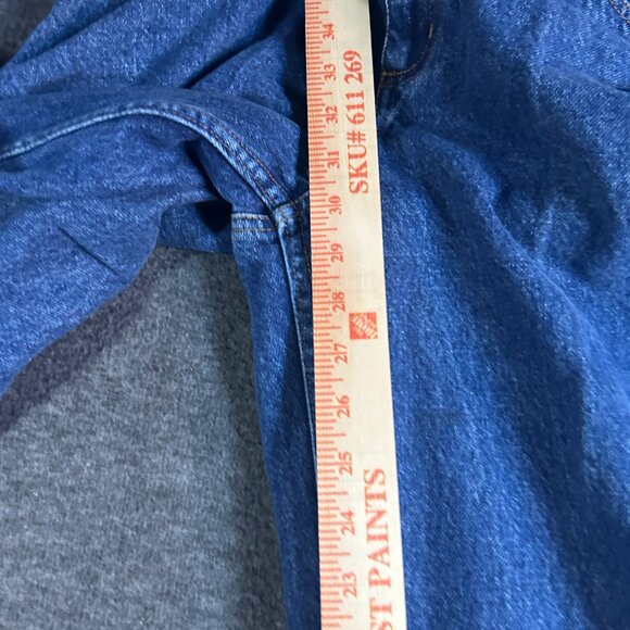 vtg womans TALBOTS Mom Jeans Sz 12 Blue High Rise 100% Cotton Straight 90s y2k - Picture 4 of 13